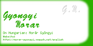 gyongyi morar business card