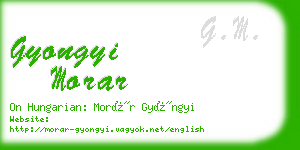 gyongyi morar business card
